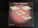 3 in 1 Spellen Set - Gansenbord, Dammen, Mens-erger-je-niet, Hobby en Vrije tijd, Gezelschapsspellen | Bordspellen, Onbekend, Ophalen of Verzenden