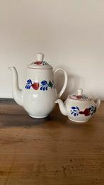 Boerenbont Koffie- en Theepot Set, Antiek en Kunst, Antiek | Keramiek en Aardewerk, Ophalen of Verzenden