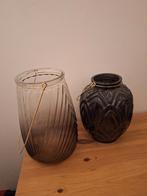 2 vazen, Ophalen of Verzenden, Glas, Minder dan 50 cm
