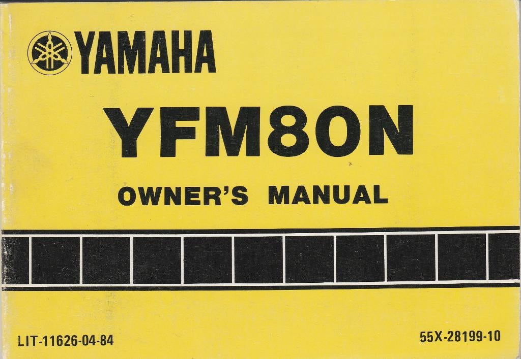 Yamaha YFM 80 N manual Quad (7147z), Motoren, Handleidingen en Instructieboekjes, Yamaha, Ophalen of Verzenden