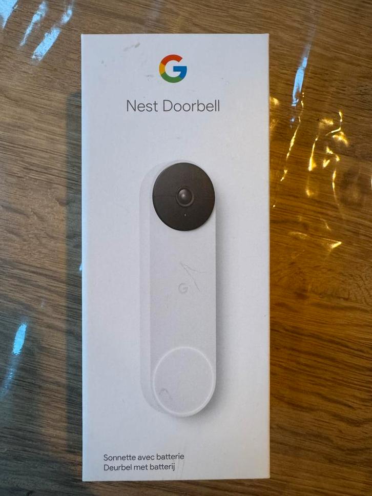 Google Nest Doorbell (Battery) – Slimme videodeurbel, Huis en Inrichting, Deurbellen, Zo goed als nieuw, Draadloos, Ingebouwde camera