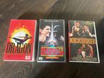 VHS Collectie: Dragon, Kickboxer II & king of kickboxers, Vanaf 16 jaar, Ophalen of Verzenden, Gebruikt, Actie en Avontuur