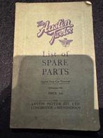 Austin : List op Spare Parts, Motoren, Handleidingen en Instructieboekjes, Ophalen, Overige merken