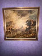 Schilderij: Brug en Ruïne, Ophalen of Verzenden