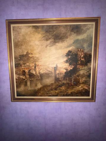 Schilderij: Brug en Ruïne beschikbaar voor biedingen