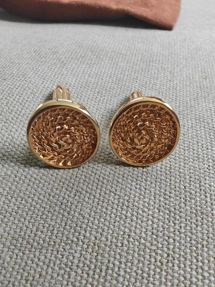 Elegante Manchetknopen, Sieraden, Tassen en Uiterlijk, Manchetknopen, Zo goed als nieuw, Overige materialen, Verguld, Ophalen