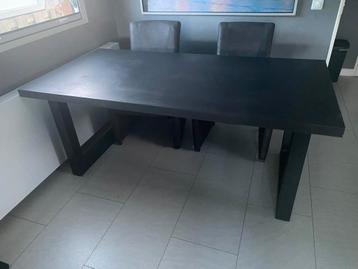 Eettafel antraciet - 180 x 90 cm beschikbaar voor biedingen