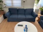 Hoes driezits bank Ektorp, kilanda blauw zgan, Ophalen, Driepersoons, 75 tot 100 cm, Zo goed als nieuw