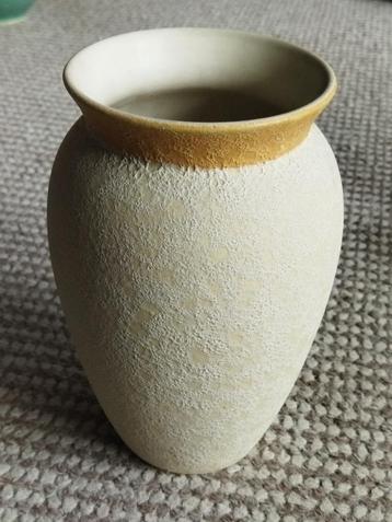 Beige vaas met krater glazuur, jaren 90, Scheurich 546-20 beschikbaar voor biedingen