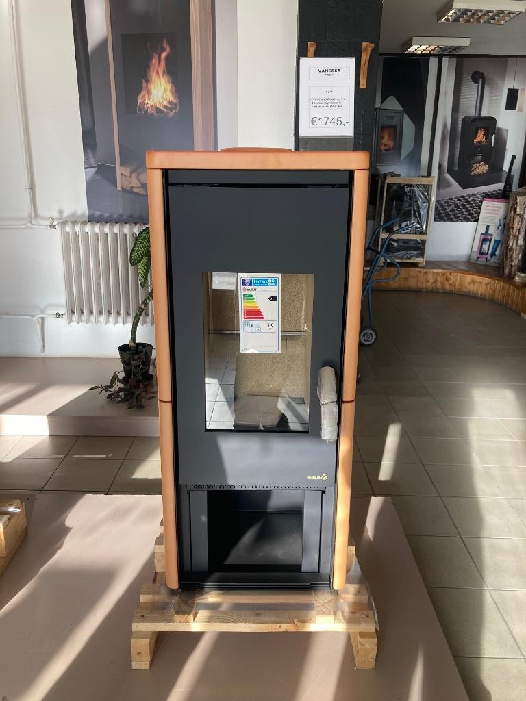 Kachel Wamsler Vanessa met keramiek - in prijs verlaagd!, Ophalen, Vrijstaand, Hout, Nieuw