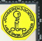 Sticker: Jongerensocieteit Heeswijk Dinther, Ophalen of Verzenden, Zo goed als nieuw, Bedrijf of Vereniging