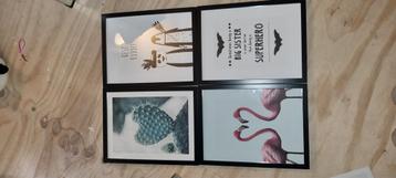 4x ribba fotolijst ikea zwart 30 x 40 beschikbaar voor biedingen