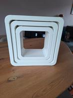Set van 3 witte kubusvormige wandboxen, Ophalen, Gebruikt