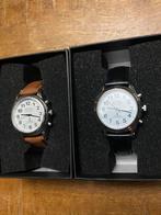 Pratend horloge Nederlands zgan 2 stuks, Sieraden, Tassen en Uiterlijk, Horloges | Heren, Overige merken, Leer, Staal, Polshorloge
