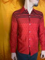 Vintage western overhemd - rood / zwart S, Kleding | Heren, Overhemden, Gedragen, Halswijdte 38 (S) of kleiner, Ophalen of Verzenden