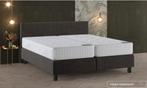 NIEUWE Pullman boxspring 200x210 + 2x silverline Excellence, Ophalen, Bruin, 210 cm, Pullman