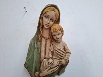 vintage wan decoratie marie met kindje jezus beschikbaar voor biedingen