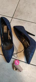 DONKERBLAUW  pumps met bling bling maat 38, Ophalen of Verzenden, Nieuw, Blauw