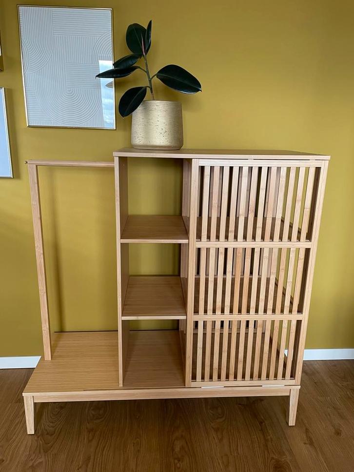 IKEA Nordkisa Bamboe Kledingkast, Huis en Inrichting, Kasten | Kledingkasten, Zo goed als nieuw, 100 tot 150 cm, 100 tot 150 cm