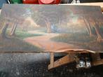 Oude Schilderij: Boslandschap met Hert, Antiek en Kunst, Kunst | Schilderijen | Klassiek, Ophalen