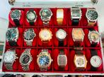 Collectie van vintage horloges. Quartz, automatic, handopw., Overige merken, Staal, 1960 of later, Met bandje