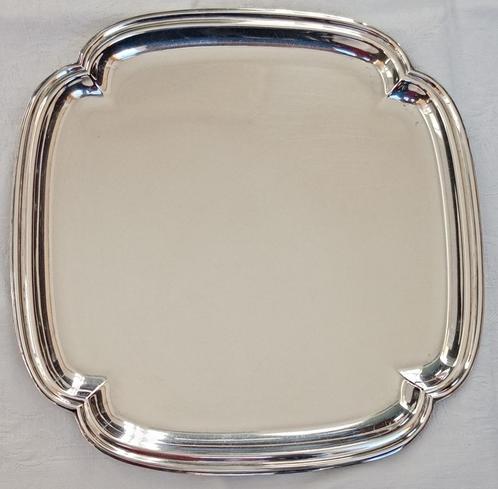 Klein zilveren Dienblad 24 cm  Massief  830 zilver, Antiek en Kunst, Antiek | Goud en Zilver, Zilver, Ophalen of Verzenden