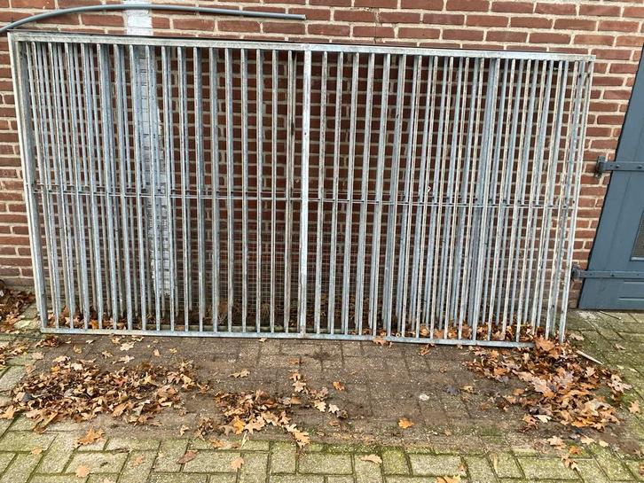 Hekwerk/Kennelpanelen - 32+ meter, Tuin en Terras, Tuinhekken en Hekwerk, Gebruikt, Overige typen, IJzer, Met poort, Ophalen