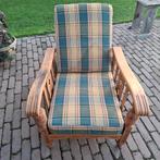 Antieke Rookstoel met Houten Frame, Huis en Inrichting, Fauteuils, Ophalen, Gebruikt, 50 tot 75 cm
