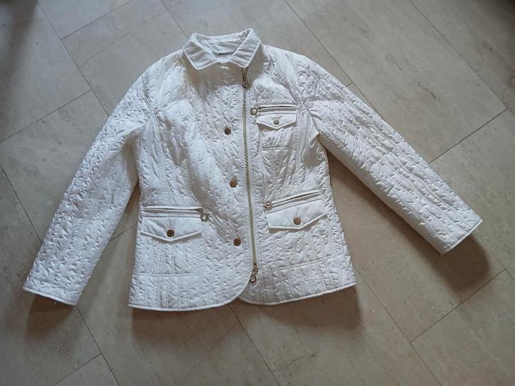 Dun gewatteerde witte jas in maat 44 van Concept K, Kleding | Dames, Jassen | Winter, Zo goed als nieuw, Maat 42/44 (L), Wit, Ophalen of Verzenden