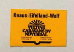 Sticker Knaus-Eifelland-Wolf. Veltink Caravans bv Nijverdal, Ophalen of Verzenden, Nieuw, Bedrijf of Vereniging