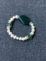 Nieuwe armband met zoetwaterparels en jade, Overige materialen, Nieuw, Ophalen of Verzenden, Met edelsteen