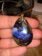 14 karaat 585 Gouden ketting Hanger met Boulder Opaal, Ophalen, Zo goed als nieuw, Met edelsteen, Goud