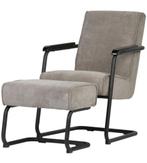 Fauteuil + hocker, Huis en Inrichting, Ophalen, Zo goed als nieuw, 75 tot 100 cm, 50 tot 75 cm