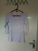 85 Wit shirtje met taupe streepje van Pescara maat M, Kleding | Dames, T-shirts, Maat 38/40 (M), Wit, Ophalen of Verzenden, Zo goed als nieuw