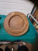 onderborden vintage  riet rotan myanmar zes stuks, Huis en Inrichting, Ophalen of Verzenden