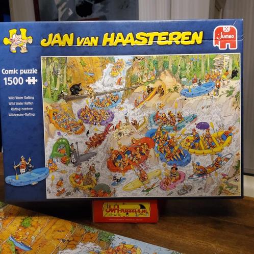 Jan van Haasteren puzzel, Wild water Raften, 1500 stukjes, Hobby en Vrije tijd, Denksport en Puzzels, Zo goed als nieuw, Legpuzzel