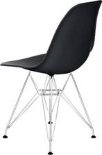 Zwarte kuipstoel met metalen onderstel, Ophalen, Zwart, Zo goed als nieuw, Vijf, Zes of meer stoelen