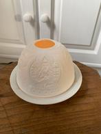 Theelicht wit porselein ‘biscuit’ buddha / boedha, Overige materialen, Wit, Ophalen of Verzenden, Zo goed als nieuw