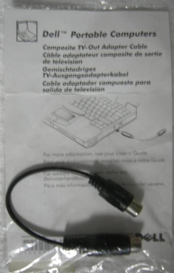 DELL Composite TV-Out Adapter Cable. Nieuw. DELL P/N 07309P.