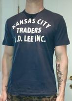 Heren t-shirt marineblauw Kansas city Lee S, Verzenden, Zo goed als nieuw, Maat 46 (S) of kleiner, Blauw