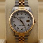 Rolex Datejust 36mm – Ref. 16233 – Witte Romeinse dial, Ophalen, Staal, Gebruikt, Rolex