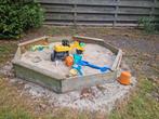 Zandbak van hout, inclusief speelzand, Ophalen, Gebruikt