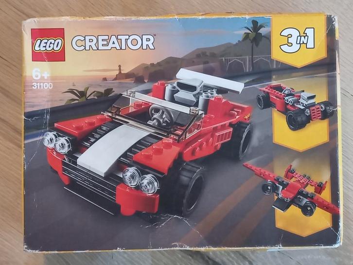 60% Korting op Lego Creator 31100 Sportwagen 3 in 1, Kinderen en Baby's, Speelgoed | Duplo en Lego, Nieuw, Lego, Complete set