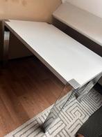 Witte eettafel, Huis en Inrichting, Gebruikt, 100 tot 150 cm, Vier personen, Rechthoekig