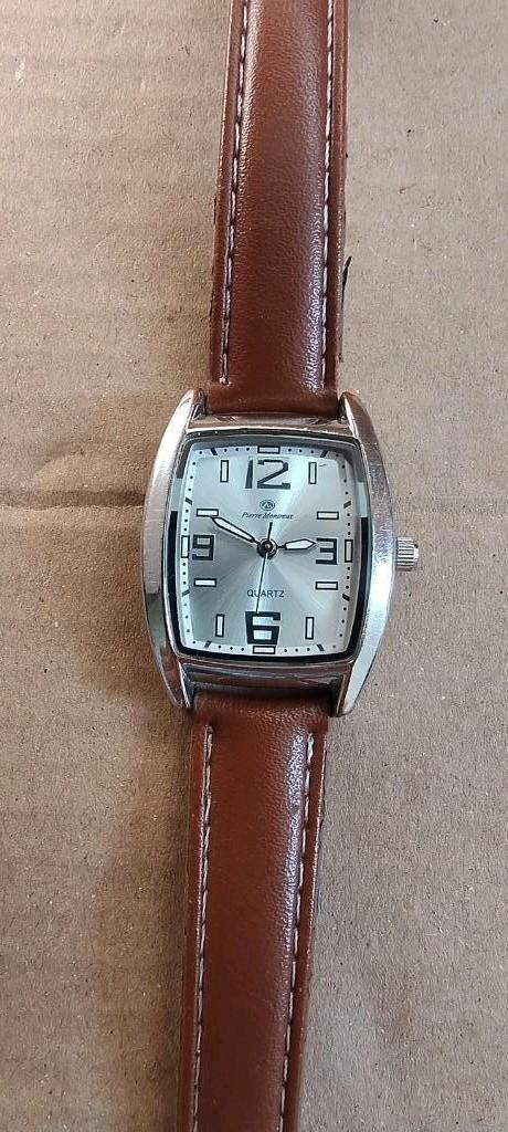 dames horloge Pierre Montreux type SR626SW bruin lerenbandje, Sieraden, Tassen en Uiterlijk, Horloges | Dames, Gebruikt, Polshorloge