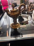 19e eeuwse verguld bronzen olielamp figuur, Antiek en Kunst, Ophalen of Verzenden