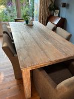 Eettafel met 6 verrijdbare stoelen, Ophalen, Zo goed als nieuw