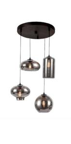 Plafondlamp industrieel 4mix bollen NIEUW, Nieuw, Ophalen of Verzenden, Glas, 75 cm of meer
