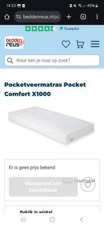 2x pocketveermatras M-concept X1000 + 1x matrastopper, Huis en Inrichting, Slaapkamer | Matrassen en Bedbodems, Ophalen, Eenpersoons