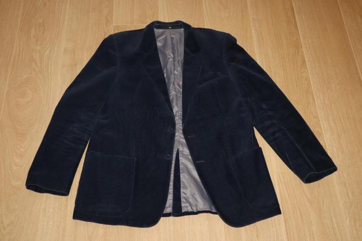 Colbert ribstof Jasje Maat 55 (Blauw), Kleding | Heren, Kostuums en Colberts, Zo goed als nieuw, Maat 52/54 (L), Blauw, Ophalen of Verzenden